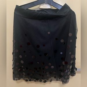 Black sequin skirt